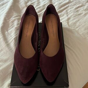 Christian Siriano suede pumps, size 7 1/2